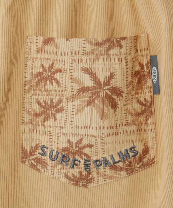 SURF＆Palms Palm Embroidery Corduroy Shorts by Kahiko - Ametsuchi