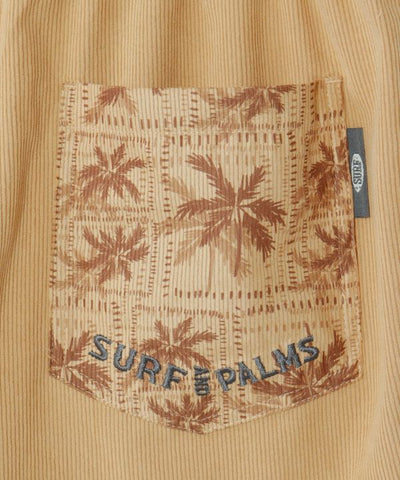 SURF＆Palms Palm Embroidery Corduroy Shorts by Kahiko - Ametsuchi