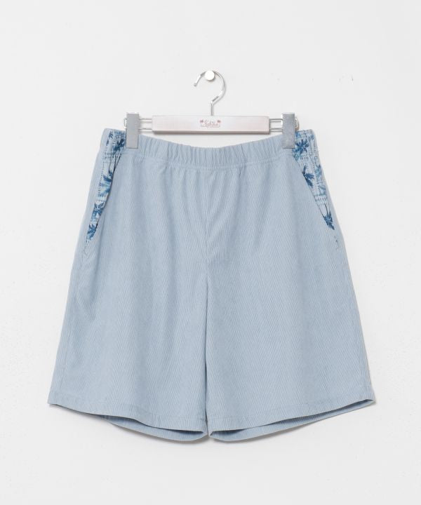 SURF＆Palms Palm Embroidery Corduroy Shorts by Kahiko - Ametsuchi
