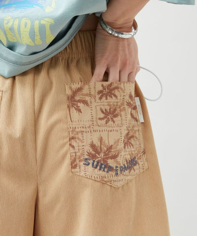 SURF＆Palms Palm Embroidery Resort Shorts by Kahiko - Ametsuchi