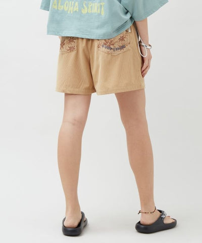 SURF＆Palms Palm Embroidery Resort Shorts by Kahiko - Ametsuchi