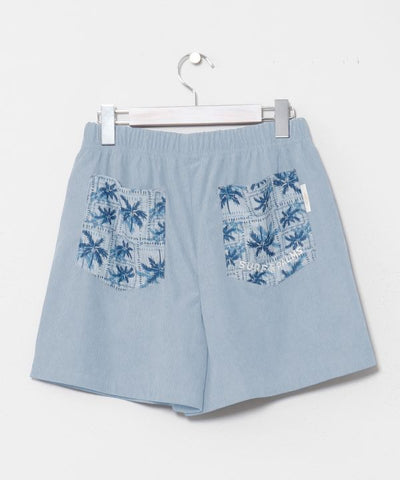 SURF＆Palms Palm Embroidery Resort Shorts by Kahiko - Ametsuchi