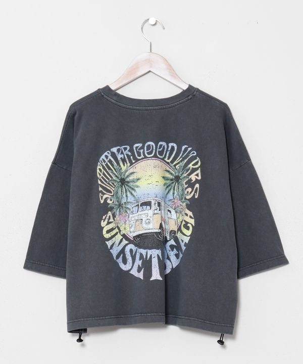 T-Shirt Potongan Palma Pigmen SURF＆Palms oleh Kahiko - Ametsuchi