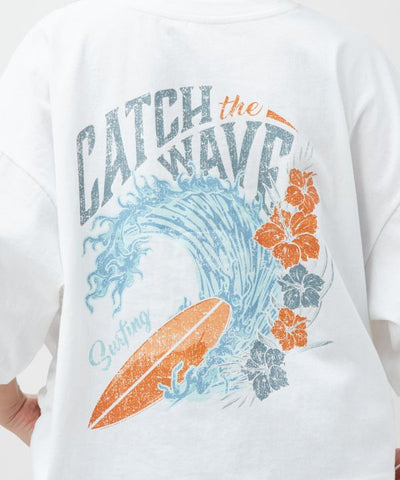 SURF＆Palms Pigment Palm Cropped T-Shirt by Kahiko - Ametsuchi