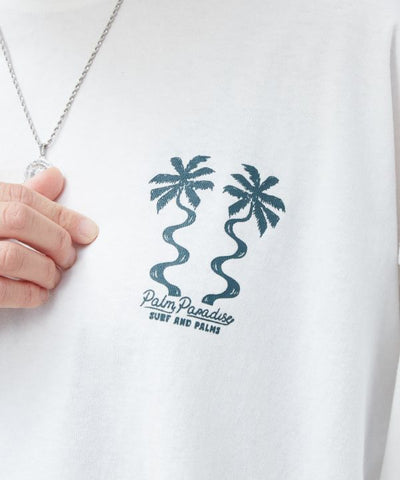 SURF＆Palms Pigment Palm Cropped T-Shirt by Kahiko - Ametsuchi