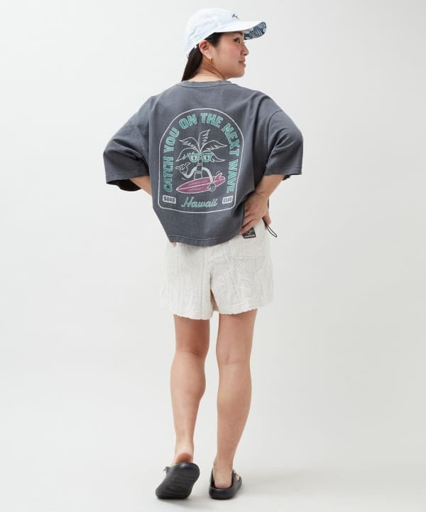 SURF＆Palms Pigment Palm Cropped T-Shirt by Kahiko - Ametsuchi