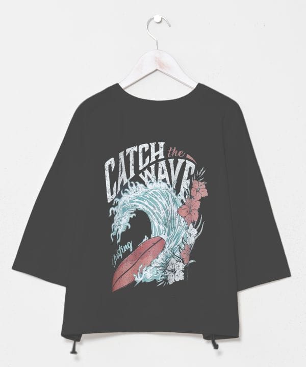 SURF＆Palms Pigment Palm Cropped T-Shirt