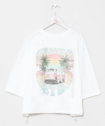 SURF＆Palms Pigment Palm Cropped T-Shirt by Kahiko - Ametsuchi