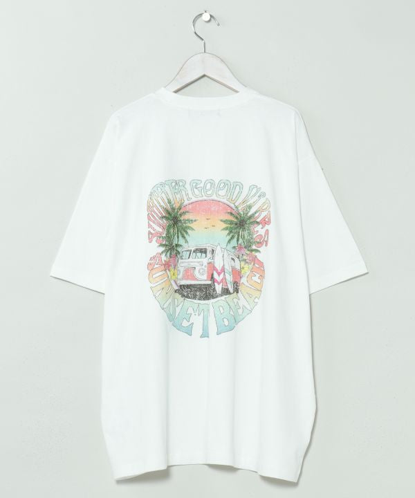 SURF＆Palms Pigment Palm Men T-Shirt by Kahiko - Ametsuchi