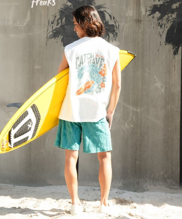 SURF＆Palms Pigment Palm Men Tank by Kahiko - Ametsuchi