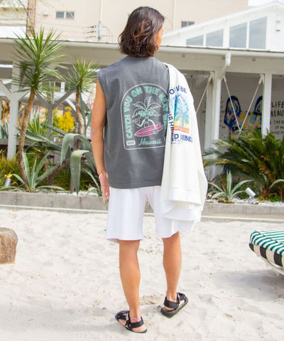 SURF＆Palms Pigment Palm Men Tank by Kahiko - Ametsuchi