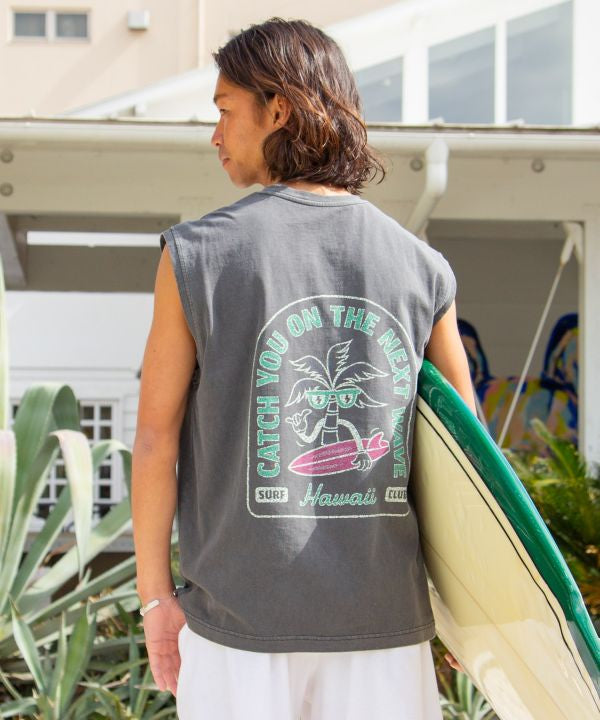 SURF＆Palms Pigment Palm Men Tank by Kahiko - Ametsuchi