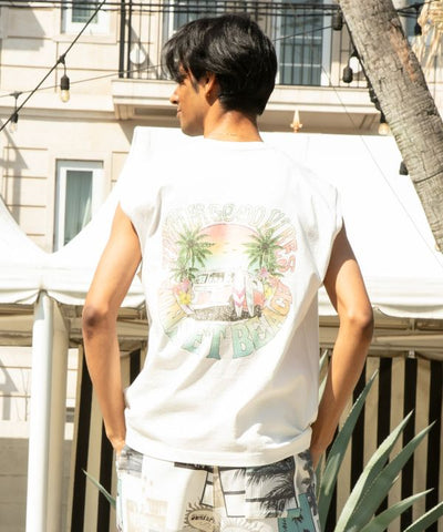 SURF＆Palms Pigment Palm Men Tank by Kahiko - Ametsuchi