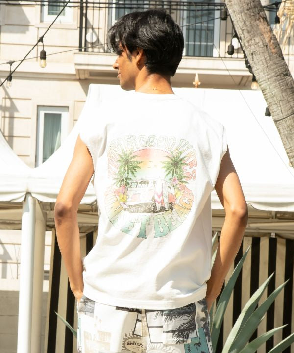 SURF＆Palms Pigment Palm Men Tank by Kahiko - Ametsuchi