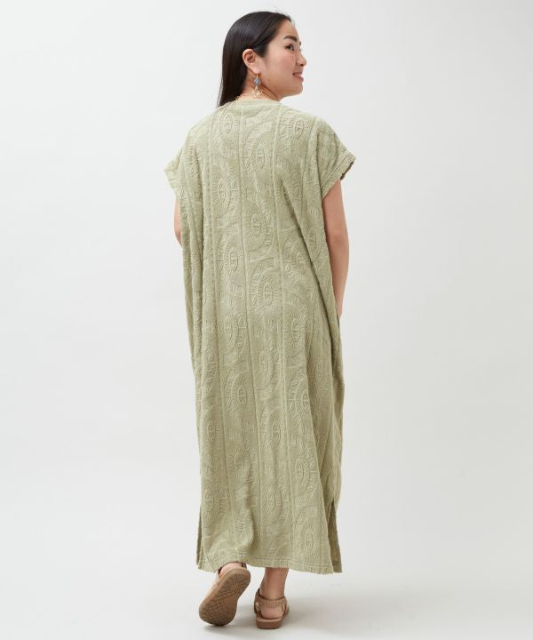 SURF＆Palms Printed Pile Resort Dress by Kahiko - Ametsuchi