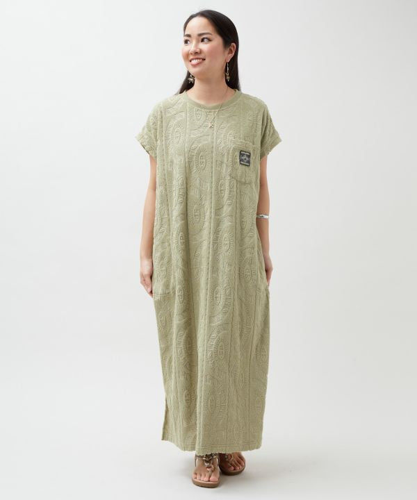 SURF＆Palms Printed Pile Resort Dress