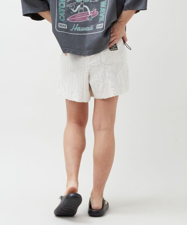 SURF＆Palms Printed Pile Resort Shorts by Kahiko - Ametsuchi