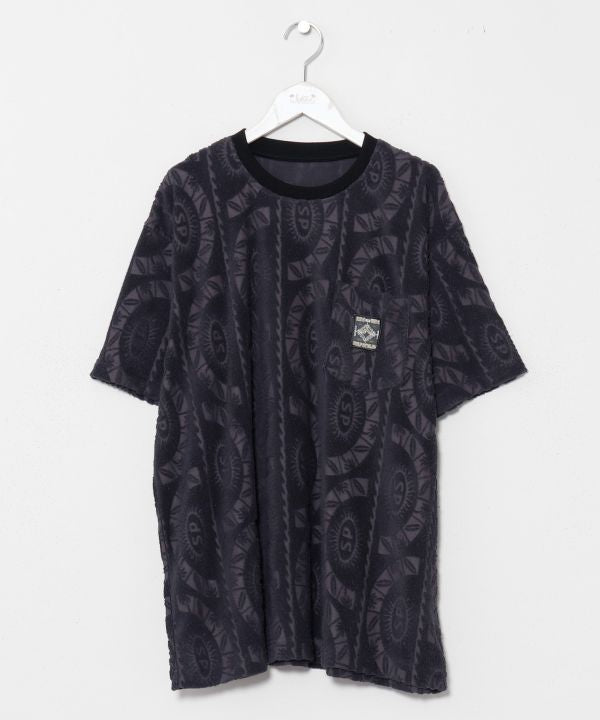 SURF＆Palms Patterned Pile Relaxed Tee
