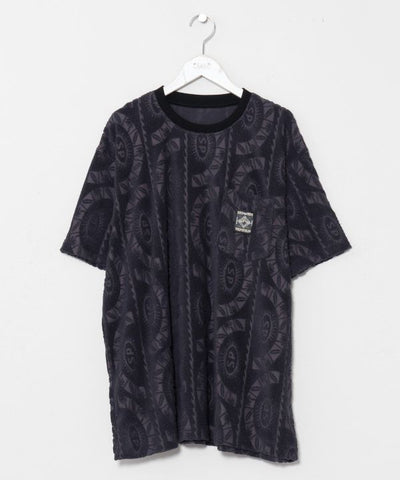 SURF＆Palms Patterned Pile Relaxed Tee by Kahiko - Ametsuchi