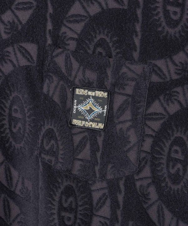 SURF＆Palms Patterned Pile Relaxed Tee by Kahiko - Ametsuchi