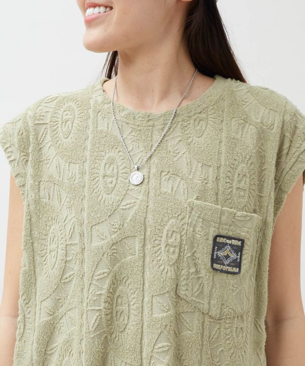 SURF＆Palms Printed Pile Men Tank by Kahiko - Ametsuchi