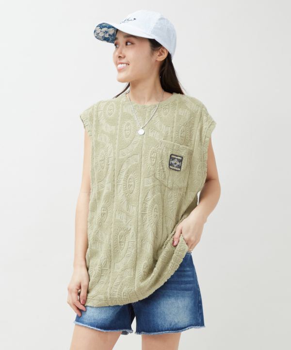 SURF＆Palms Printed Pile Men Tank by Kahiko - Ametsuchi