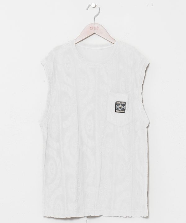 SURF＆Palms Printed Pile Men Tank by Kahiko - Ametsuchi