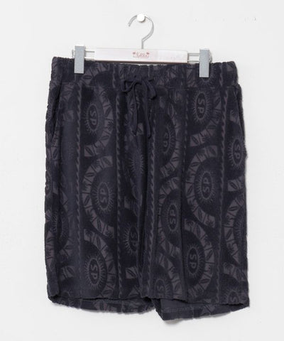SURF＆Palms Patterned Pile Resort Shorts by Kahiko - Ametsuchi