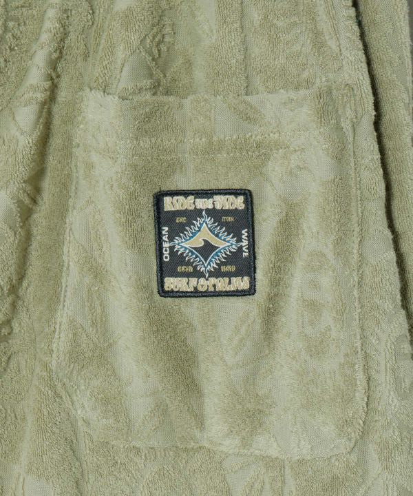 SURF＆Palms Patterned Pile Resort Shorts by Kahiko - Ametsuchi