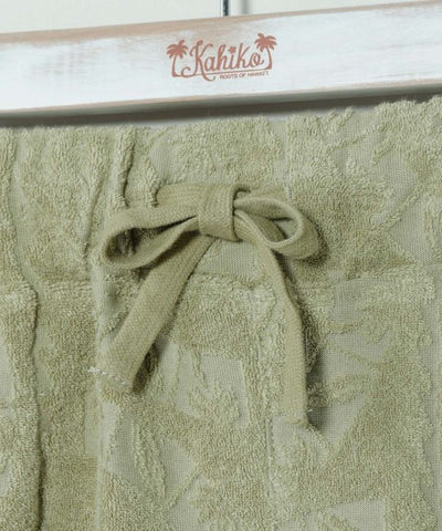 SURF＆Palms Patterned Pile Resort Shorts by Kahiko - Ametsuchi