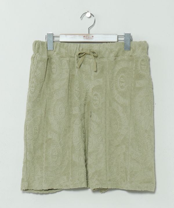 SURF＆Palms Patterned Pile Resort Shorts by Kahiko - Ametsuchi