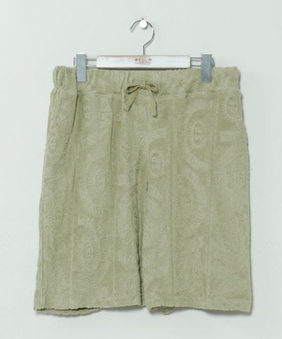 SURF＆Palms Patterned Pile Resort Shorts by Kahiko - Ametsuchi