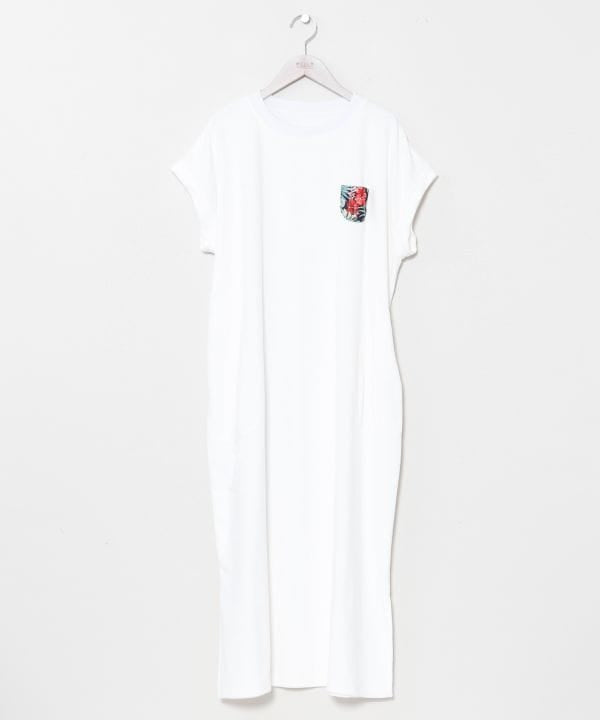 Vestido hawaiano con bolsillos y textura afelpada Kahiko - Ametsuchi