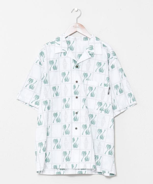 SURF＆Palms Palm Embroidery Resort Shirt by Kahiko - Ametsuchi