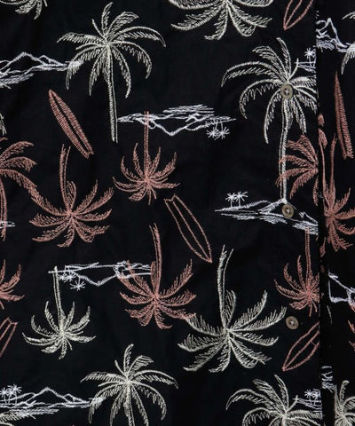 SURF＆Palms Palm Embroidery Resort Shorts by Kahiko - Ametsuchi
