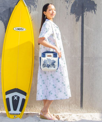 SURF＆Palms Palm Embroidery Shirt Dress by Kahiko - Ametsuchi