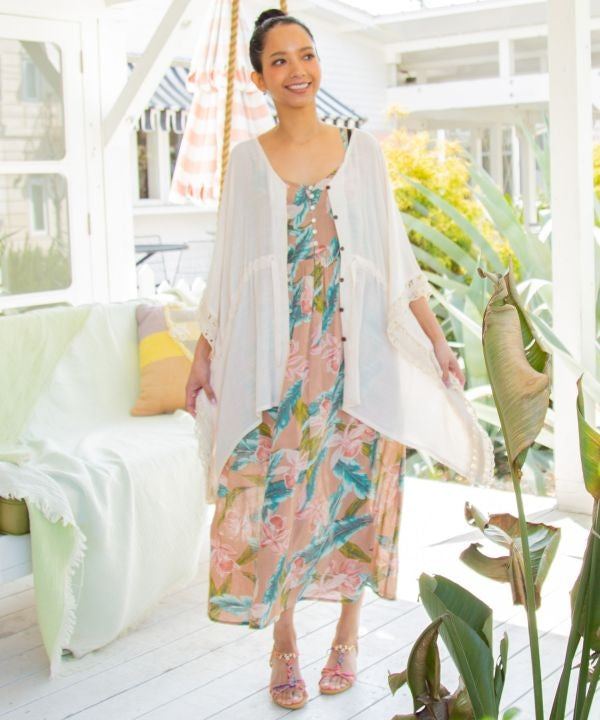 Botanical Hawaiian Camisole Dress by Kahiko - Ametsuchi