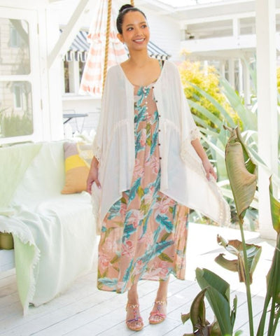 Botanical Hawaiian Camisole Dress by Kahiko - Ametsuchi
