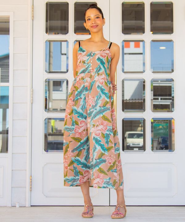 Botanical Hawaiian Camisole Dress by Kahiko - Ametsuchi