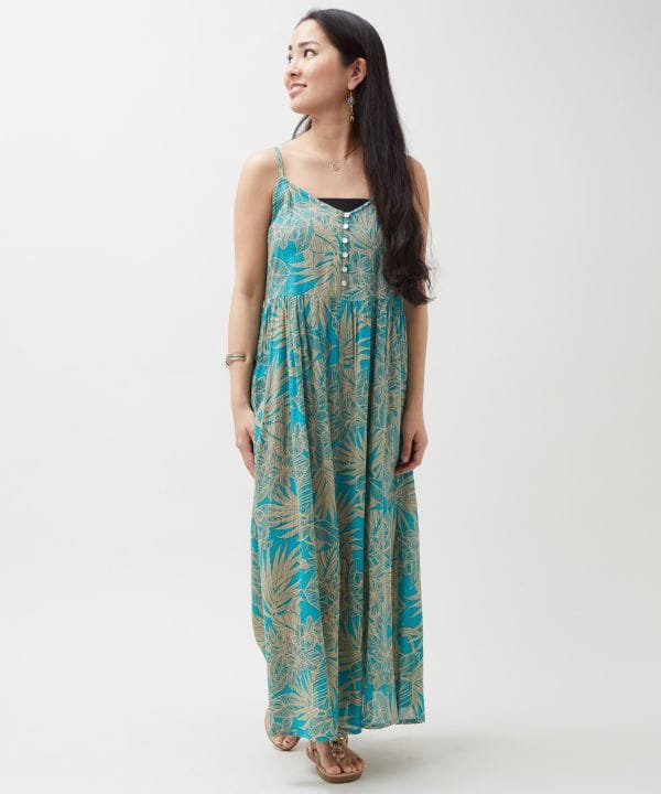 Botanical Hawaiian Camisole Dress by Kahiko - Ametsuchi