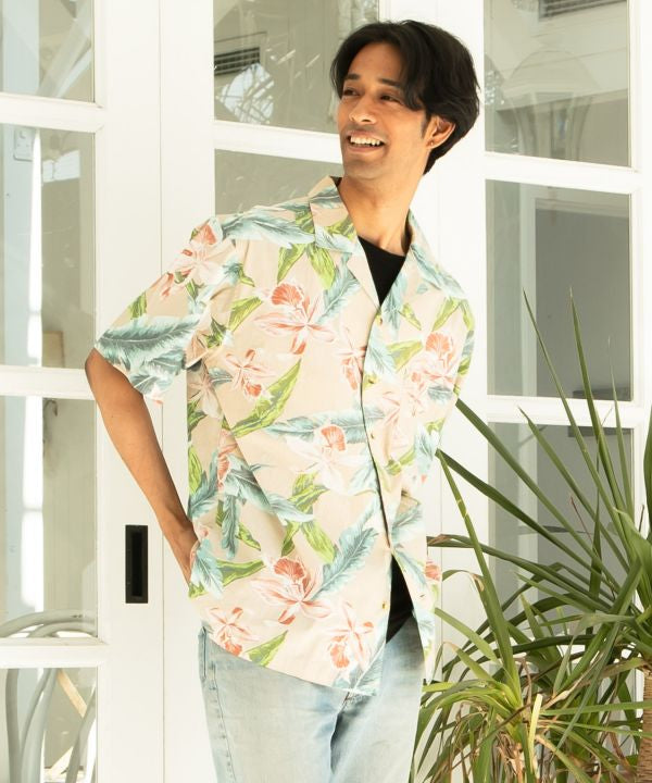 Botanical Hawaiian Open Shirt by Kahiko - Ametsuchi