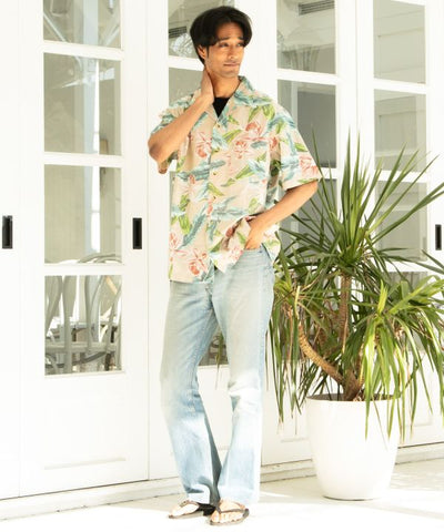 Botanical Hawaiian Open Shirt by Kahiko - Ametsuchi
