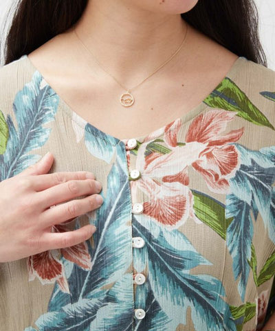 Botanical Hawaiian Tiered Dress by Kahiko - Ametsuchi