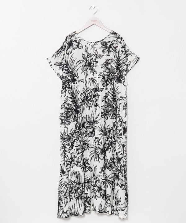Vestido hawaiano botánico escalonado de Kahiko - Ametsuchi