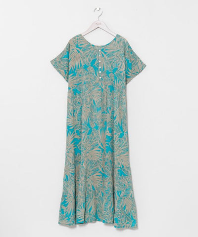 Botanical Hawaiian Tiered Dress by Kahiko - Ametsuchi