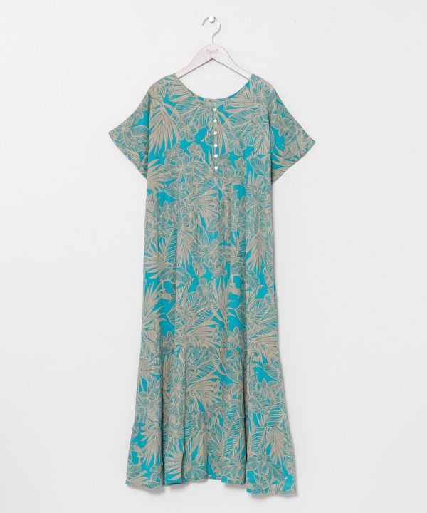 Vestido hawaiano botánico escalonado de Kahiko - Ametsuchi
