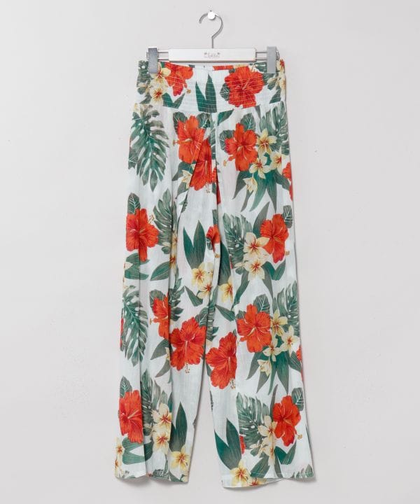 Botanical Hawaiian Wrap Pants