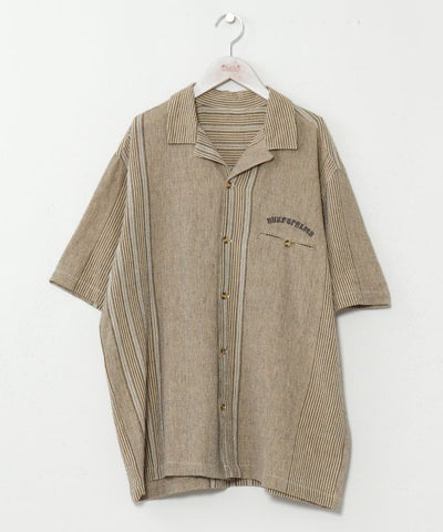 SURF＆Palms Jacquard Resort Men Shirt by Kahiko - Ametsuchi