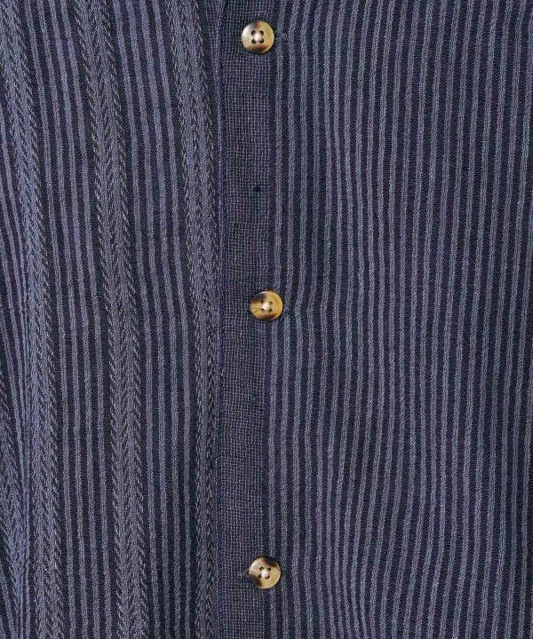 SURF＆Palms Jacquard Resort Men Shirt by Kahiko - Ametsuchi