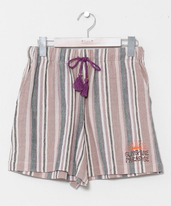 Beaded Embroidery Resort Shorts